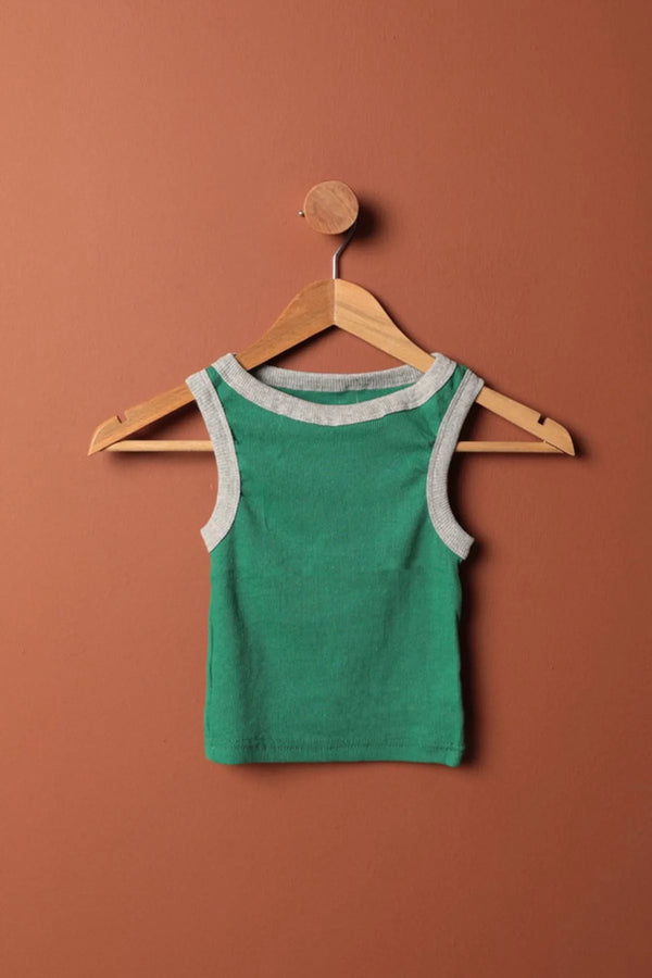 Kaşkorse Kumaş Halter Yaka Kadın Bluz-Yeşil